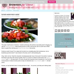 tomato-watermelon salad with feta and arugula