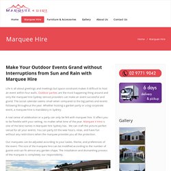 Marquee Hire in Sydney