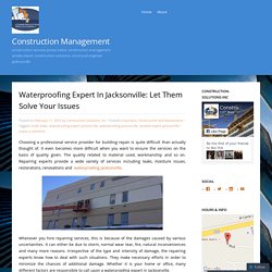 Waterproofing Expert In Jacksonville: Let Them Solve Your Issues