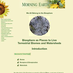 Biomes and Watersheds Introduction