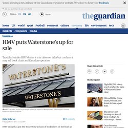 HMV puts Waterstone's up for sale