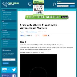 Draw a Realistic Planet with Waterstream Texture