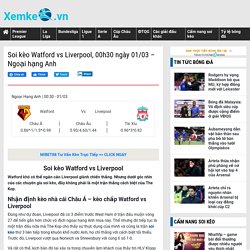 Soi kèo Watford vs Liverpool, 00h30 ngày 01/03 - NH Anh