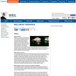 Watsu - Dr. Weil's Wellness Therapies