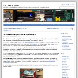 Watterott Display on Raspberry Pi « Lallafa's Blog