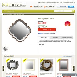 Wave Edged Gold Mirror