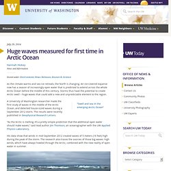 Huge waves measured for first time in Arctic Ocean