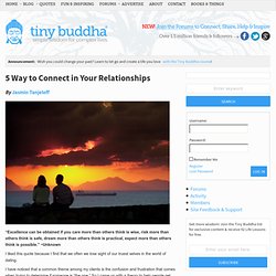 connecting in relationships