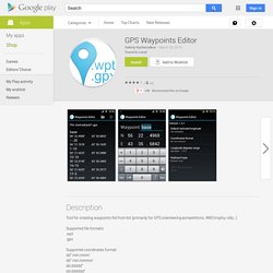 GPS Waypoints Editor