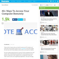 40+ Ways To Access Your Computer Remotely