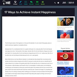 Achieving Instant Happiness