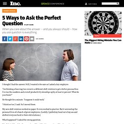 5 Ways to Ask the Perfect Question