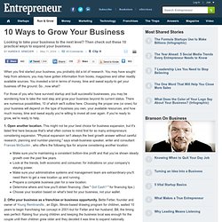 10 Ways to Grow Your Business