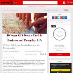 10 Ways GIS Data is Used in Business and Everyday Life Article