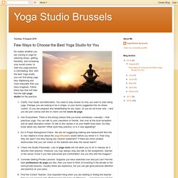 Few Ways to Choose the Best Yoga Studio for You