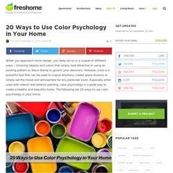 20 Ways to Use Color Psychology in Your Home