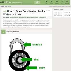 How to Crack a "Master Lock" Combination Lock: 11 steps