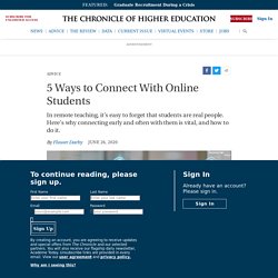 5 Ways to Connect With Online Students