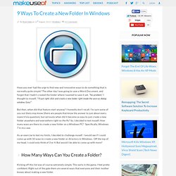 9 Ways To Create a New Folder In Windows