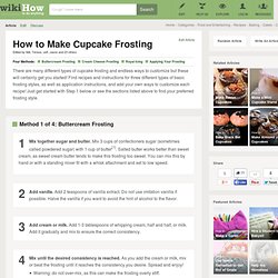 4 Ways to Make Cupcake Frosting