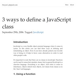 3 ways to define a JavaScript class