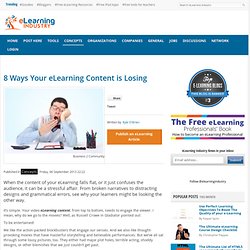 8 Ways Your eLearning Content is Losing
