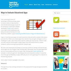 Ways to Evaluate Educational Apps