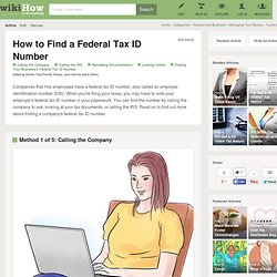 How to Find a Federal Tax ID Number: 11 steps (with pictures)