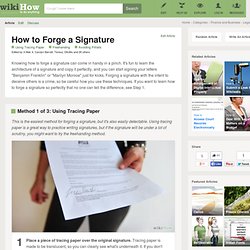 How to Forge a Signature: 5 steps