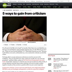 5 ways to gain from criticism