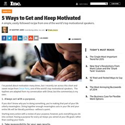 5 Ways to Get and Keep Motivated