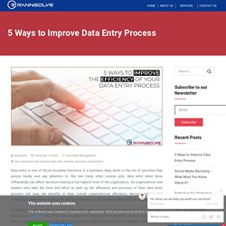 5 Ways to Improve Data Entry Process