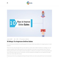 10 Ways to Improve Online Sales