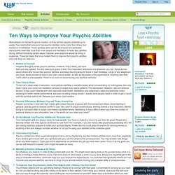 10 Ways to Improve Your Psychic Abilities