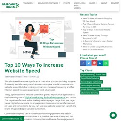 Top 10 Ways To Increase Website Speed