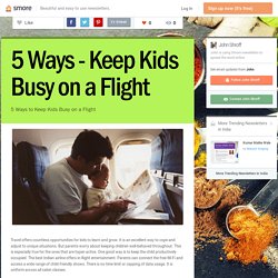 5 Ways - Keep Kids Busy on a Flight