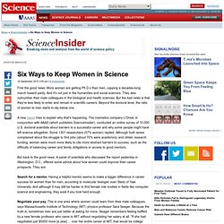 Six Ways to Keep Women in Science