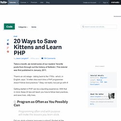 20 Ways to Save Kittens and Learn PHP