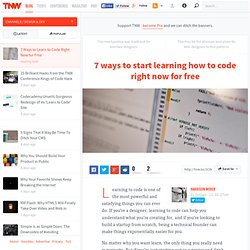 7 ways to start learning how to code right now for free