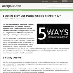 5 Ways to Learn Web Design: Which Is Right for You?