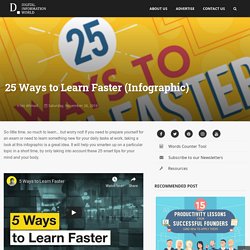 25 Ways to Learn Faster (Infographic)