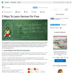5 Ways To Learn German For Free