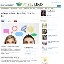 11 Ways to Learn Something New Every Day