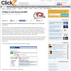 14 Ways to Link Social and SEO