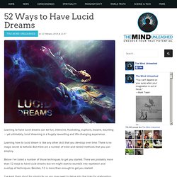 52 Ways to Have Lucid Dreams