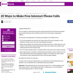 5 Ways to Make Free Internet Phone Calls
