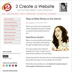 6 Ways to Make Money on the Internet