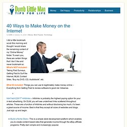 40 Ways to Make Money on the Internet
