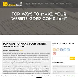 Top Ways to Make Your Website GDPR Compliant