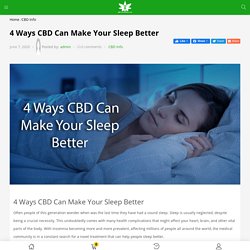 4 Ways CBD Can Make Your Sleep Better